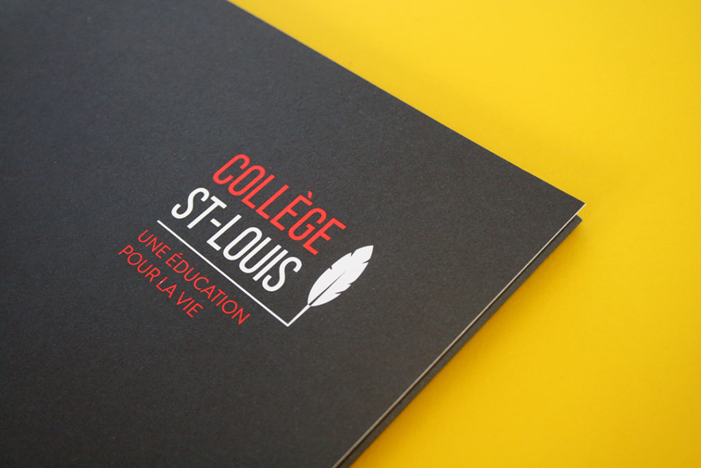 Refonte de l’identité visuelle du Collège St-Louis, école privée à Genève.