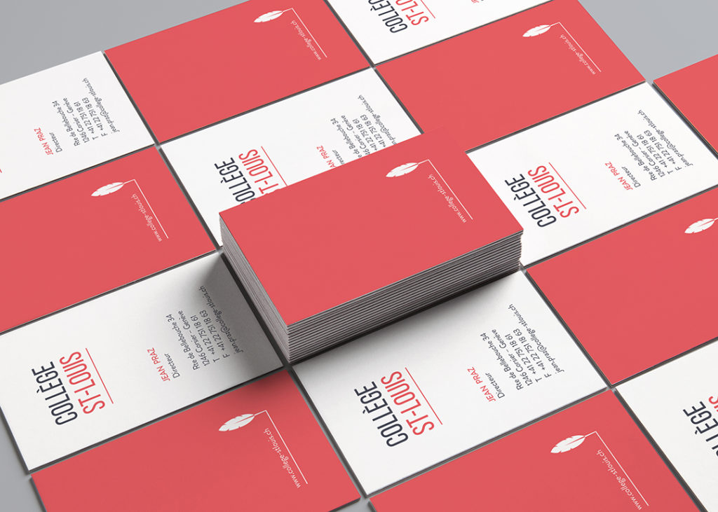 Refonte de l’identité visuelle du Collège St-Louis, école privée à Genève.