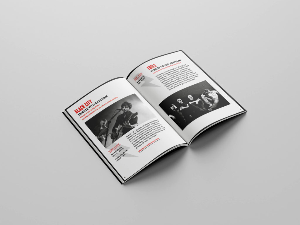 Branding événementiel rock’n roll avec identité visuelle unique et impactante. Rencontres musicales, le programme
