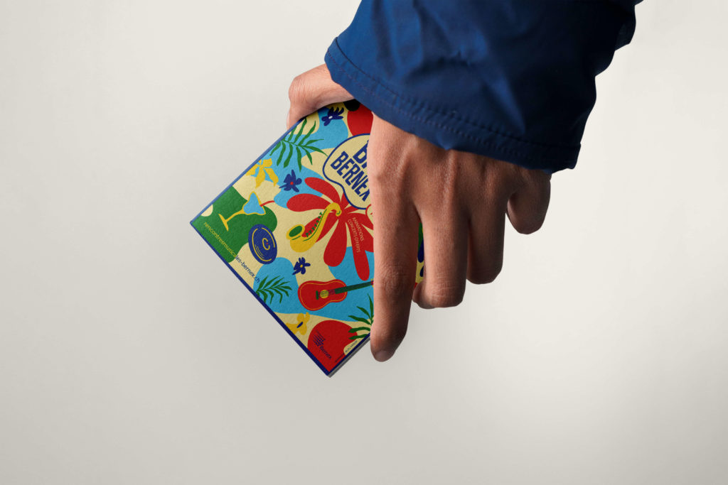 Branding événementiel avec identité visuelle vibrante inspirée des rythmes latins et de l’ambiance festive.