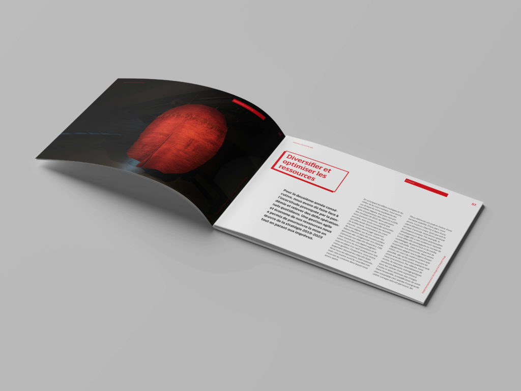 Rapport annuel 2020-2021 du Musée de la Croix-Rouge à Genève avec design print, digital et infographies.