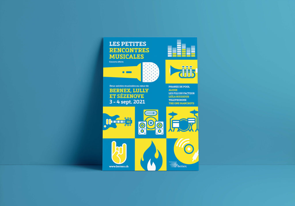 Une affiche vive et rythmée pour une édition spéciale du festival, imaginée malgré le contexte sanitaire, afin de célébrer la musique et retrouver la joie du public.