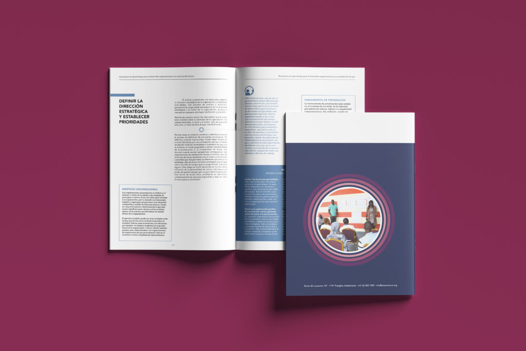 Rapport annuel conçu à Genève par Blou Design, présentant une mise en page claire, des infographies et des tableaux chiffrés. Rapport ici en espagnole, mais traduit dans 3 autres différentes langues