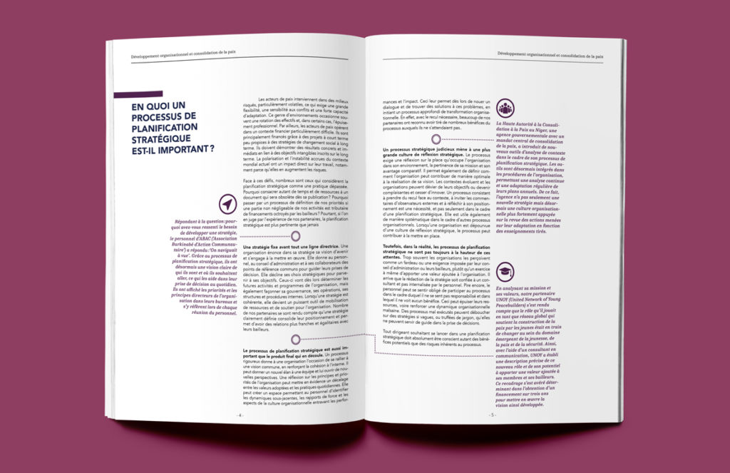 Rapport annuel conçu à Genève par Blou Design, présentant une mise en page claire, des infographies et des tableaux chiffrés. Rapport ici en espagnole, mais traduit dans 3 autres différentes langues