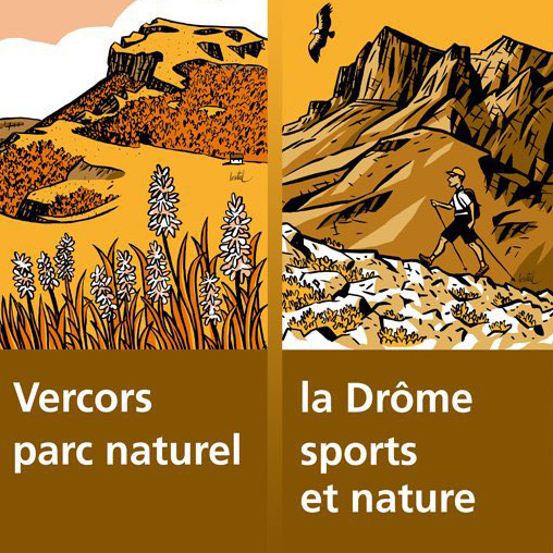 Panneau d'autoroute avec illustrations plus détaillées