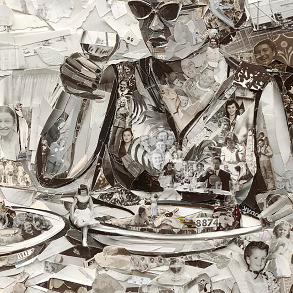 Vik-Muniz_zoom sur une oeuvre exposée à la Biennal de Vevey: Friendship from the series: Album